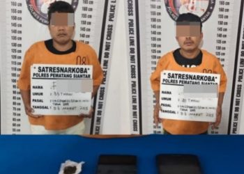 Satuan Reserse Narkoba Polres Pematangsiantar kembali memberantas jaringan peredaran narkotika jenis sabu, di Jalan Nagur.