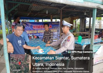 Satlantas Polres Simalungun terus gencar melakukan sosialisasi dan himbauan tertib berlalu lintas kepada masyarakat, di wilayah hukumnya.