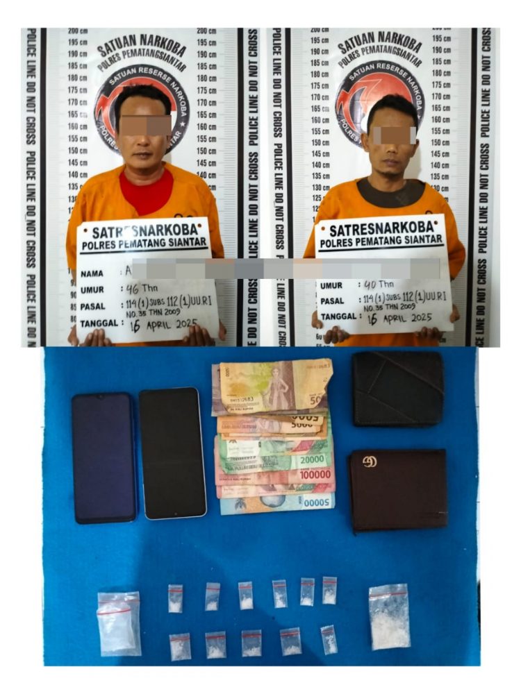 Foto kedua tersangka dan barang bukti yang diamankan Polisi.