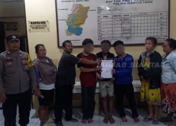 Bhabinkamtibmas Kelurahan Siopat Suhu, Bripka P. Butarbutar, menyelesaikan perkara pencurian tabung gas yang terjadi di Jalan Siantar Timur Lorong 26 BDB Pematangsiantar dengan problem solving, pada Senin (16/6/2025) malam.
