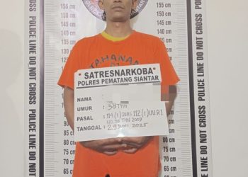 Foto tersangka dan barang bukti yang diamankan Polisi.