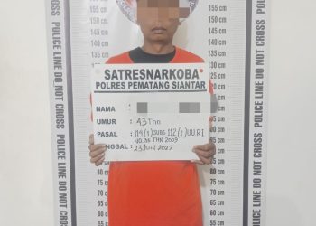 Foto tersangka dan barang bukti yang diamankan Polisi.
