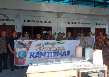Polsek Siantar Barat  menggelar Minggu Kasih Curhat Kamtibmas, di Gereja GKPS Jalan Sudirman, pada Minggu (8/6/2025) pagi.