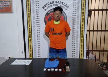 Foto pelaku dan barang bukti yang diamankan Polisi.