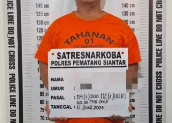 Foto tersangka dan barang bukti yang diamankan Polisi.