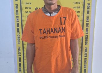 Foto terduga pelaku yang diamankan Polres Pematangsiantar.