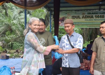 Hari Raya Idul Adha 1446 H, Polres Pematangsiantar sembelih 10 ekor hewan qurban.