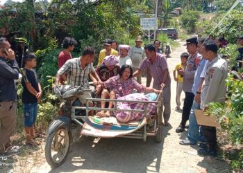 Polsek Siantar Martoba cek TKP temuan mayat di perladangan Jalan Rindung Ujung, Kelurahan Tanjung Pinggir, Kecamatan Siantar Martoba, Kota Pematangsiantar, pada Senin (30/6/2025) siang.