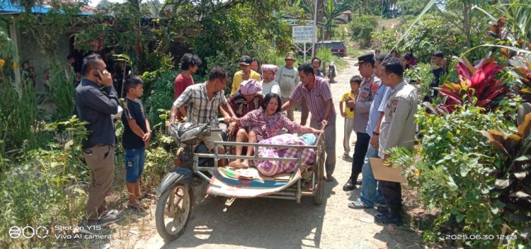 Polsek Siantar Martoba cek TKP temuan mayat di perladangan Jalan Rindung Ujung, Kelurahan Tanjung Pinggir, Kecamatan Siantar Martoba, Kota Pematangsiantar, pada Senin (30/6/2025) siang.