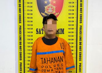 Foto pelaku yang diamankan Polisi.