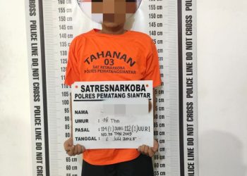 Foto pelaku dan barang bukti yang diamankan Polisi.