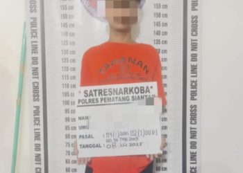 Foto pelaku dan barang bukti yang diamankan Polisi.