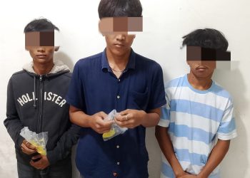 Polres Pematangsiantar gerak cepat mengamankan tiga orang remaja yang menghirup lem goat, di Jalan Sadum Pematangsiantar, pada Sabtu (5/7/2025) malam.