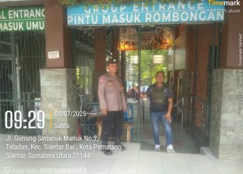 Polsek Siantar melaksanakan patroli di seputaran wilayah hukum Polsek Siantar Barat, pada Sabtu  (5/7/2025) pagi.