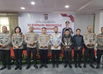 Sat Binmas Polres Pematangsiantar mengikuti kegiatan silaturahmi masyarakat peduli Kamtibmas dengan tema "Kebhinekaan Dalam Tantangan dan Harapan di Sumut", pada Kamis (3/7/2025) siang.