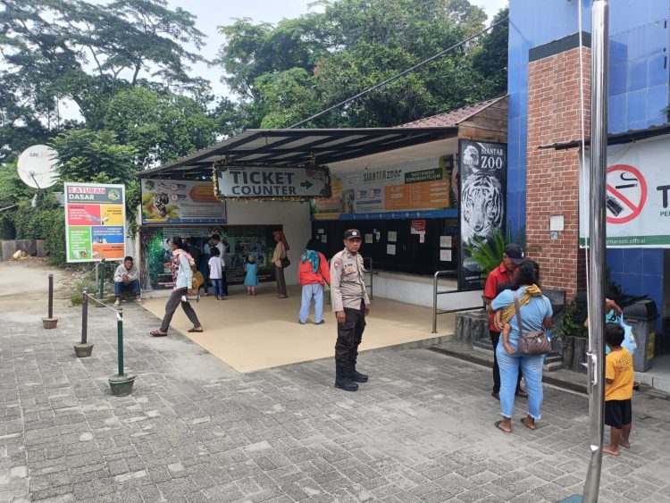 Polsek Siantar Barat melaksanakan patroli pagi, di Taman Hewan, pada Sabtu (12/7/2025), pukul : 10.00 WIB.