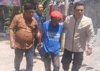 Polsek Siantar Barat mengamankan seorang terduga pelaku pengancaman, pada Selasa (26/8/2025) siang.