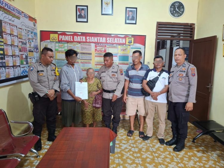 Polsek Siantar Selatan menyelesaikan dugaan pengrusakan dengan problem solving, pada Kamis (7/8/2025) siang.