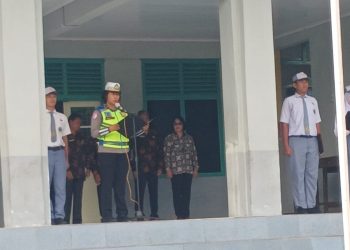 Sat Lantas Polres Pematangsiantar melaksanakan Police Go School, di Yayasan Perguruan (YP) Taman Siswa, pada  Senin (11/8/2025) pagi, sekitar pukul : 07.30 WIB.