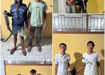Polres Pematangsiantar menindak 4 sepeda motor knalpot brong.