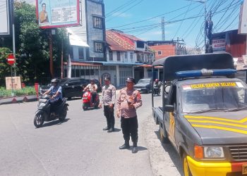 Polsek Siantar Selatan melaksanakan patroli siang hari, di wilayah hukum Polsek Siantar Selatan, pada Selasa (26/8/2025).