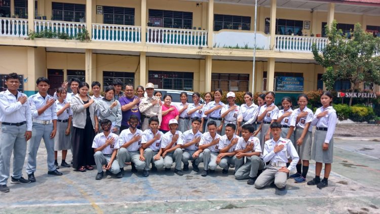 Sat Lantas Polres Pematangsiantar Lantik PKS Junior YP Pelita.