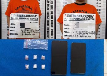 Foto kedua tersangka dan barang bukti yang diamankan Polisi.