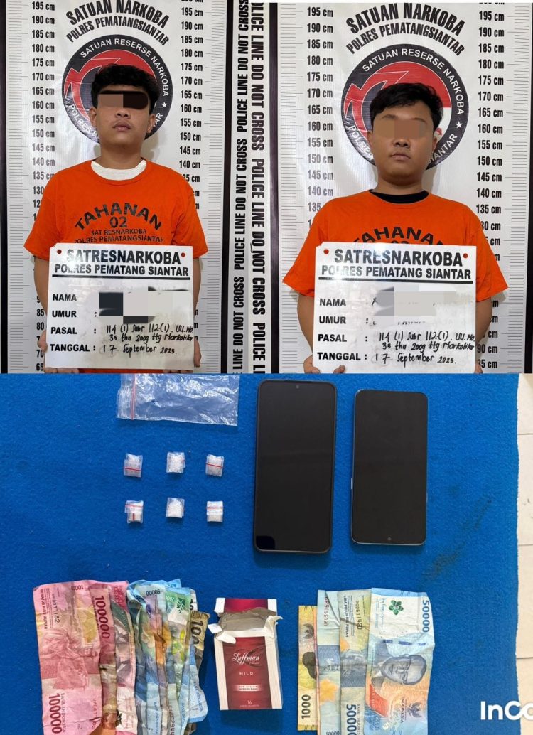 Foto kedua tersangka dan barang bukti yang diamankan Polisi.