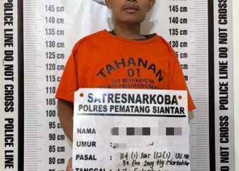 Foto tersangka dan barang bukti yang diamankan Polisi.