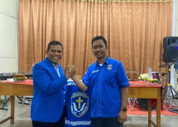 Jon Roi Tua Purba bersama Armada Simorangkir, resmi terpilih secara aklamasi sebagai Ketua dan Sekretaris GAMKI Pematangsiantar untuk periode 2025–2028.