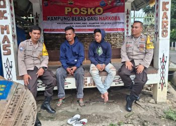 Polsek Siantar Selatan melaksanakan sambang di Posko Kampung Bebas dari Narkoba (KBN) Jalan Gunung Sinabung, pada Sabtu (4/10/2025) pagi.