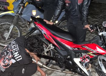 Polres Pematangsiantar tindak 5 sepedamotor knalpot brong.