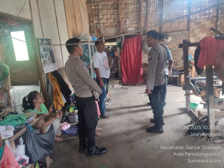 Polres Pematangsiantar melakukan pengecekan dugaan perbuatan tidak menyenangkan di Jalan Ring Road Kelurahan Gurilla, Kecamatan Siantar Sitalasari, Kota Pematangsiantar, pada Jumat (24/10/2025).