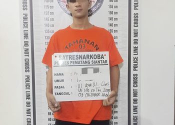 Foto tersangka dan barang bukti yang diamankan Polisi.