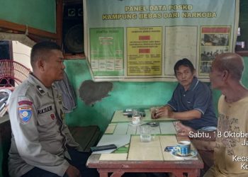 Polsek Siantar Timur menggelar patroli Kampung Bebas dari Narkoba (KBN), di Jalan Siantar Timur, pada Sabtu (18/10/2025) pagi.