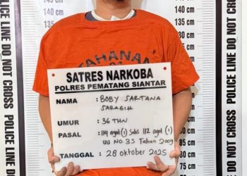 Foto tersangka dan barang bukti yang diamankan Polisi.