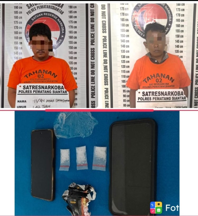 Foto kedua tersangka dan barang bukti yang diamankan Polisi.