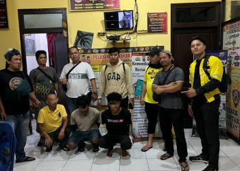 Foto ketiga pelaku curat yang diamankan Polres Pematangsiantar.