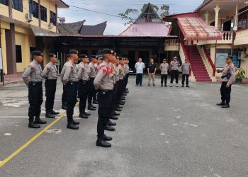 Polres Pematangsiantar sambut Siswa Latja SPN Hinai Polda Sumut, pada Minggu (2/11/2025) siang, sekitar pukul 14.20 WIB.