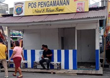 Salah satu Pospam yang didirikan PT Sumatra Tobacco Trading Company (PT STTC) di kawasan Ramayana Jalan Sutomo Siantar.