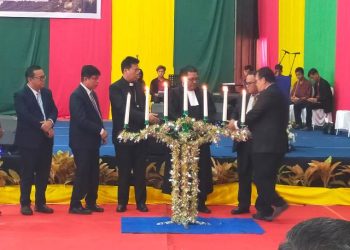 Huria Kristen Batak Protestan (HKBP) merayakan natal yang dilaksanakan di Aula Universitas HKBP Nommensen Pematangsiantar (UHKBPNP), pada Jumat (19/12/2025).