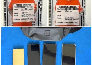 Foto kedua tersangka dan barang bukti yang diamankan Polisi.