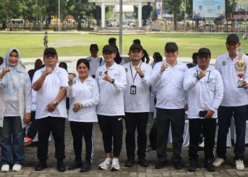 Kapolres Pematangsiantar, AKBP Sah Udur T.M. Sitinjak SH, SIK, MH, hadiri Hari Keluarga Nasional (Harganas) ke 32 Tahun 2025, di Kota Pematangsiantar, pada Jumat (12/12/2025) pagi.