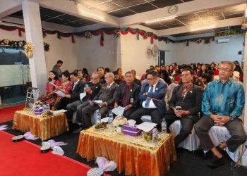 Kasat Binmas, IPTU Maxi J. Manurung, menghadiri Perayaan Natal Asosiasi Pendeta Indonesia (API) Kota Pematangsiantar.