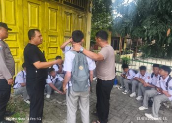 Polseķ Siantar Marihat saat datangi lokasi.