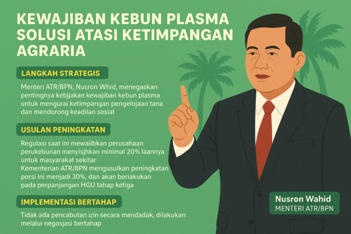 Menteri ATR/BPN Tegaskan Kewajiban Kebun Plasma Solusi Atasi Ketimpangan Agraria