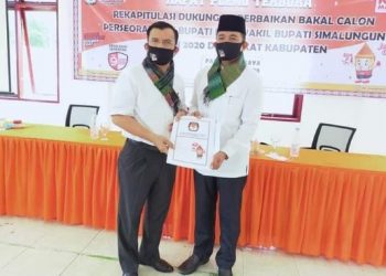 Wagner Damanik dan Abidinsyah Raih “Tiket” Syarat Calon dari KPU Simalungun