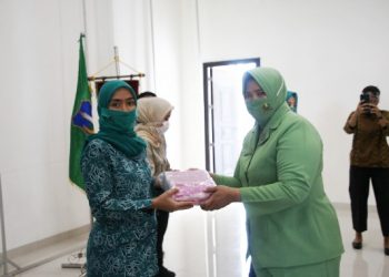 Gebrak Masker TP PKK Sumut, Ny Syahputri Hefriansyah Terima 5 Ribu Masker
