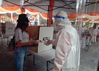 KPU Siantar Gelar Simulasi Pemungutan Suara di TPS dengan Prokes Ketat