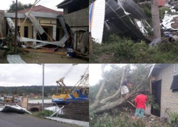 Hujan Disertai Angin Kencang Rusak Puluhan Rumah, Kapalpun Takut Berlayar